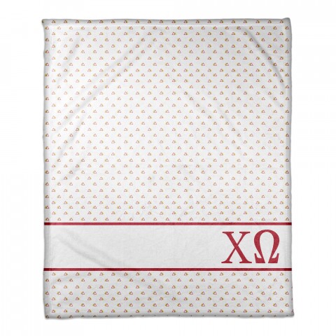 Chi Omega Triangle Pattern 50x60 Throw Blanket