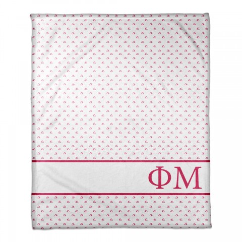 Phi Mu Triangle Pattern 50x60 Throw Blanket