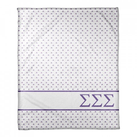 Sigma Sigma Sigma Triangle Pattern 50x60 Throw Blanket