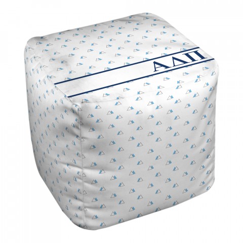Alpha Delta Pi Triangle Pattern 18x18x18 Ottoman