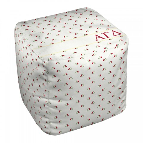 Alpha Gamma Delta Triangle Pattern 18x18x18 Ottoman