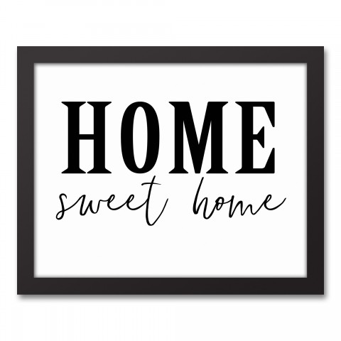 Home Sweet Home 14x11 Black Framed Canvas
