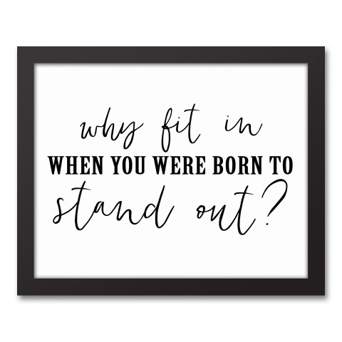 Born to Stand Out 14x11 Black Framed Canvas