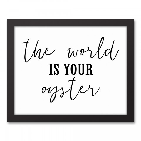 The World is Your Oyster 14x11 Black Framed Canvas