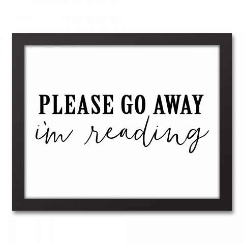 I'm Reading 14x11 Black Framed Canvas