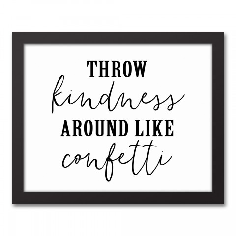 Kindness Confetti 14x11 Black Framed Canvas