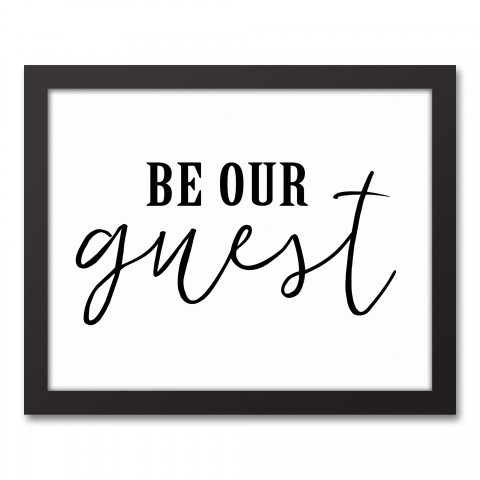 Be Our Guest 14x11 Black Framed Canvas
