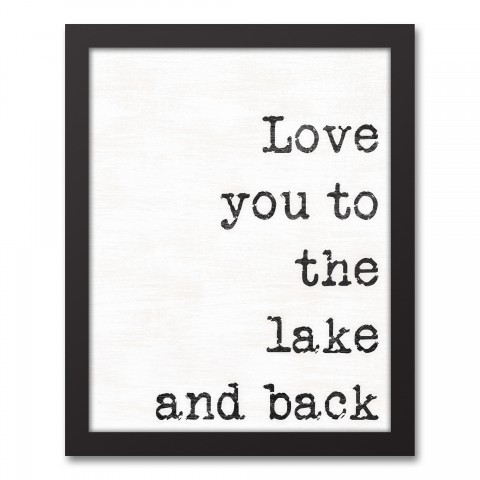 Love You to the Lake and Back 11x14 Black Framed Canvas