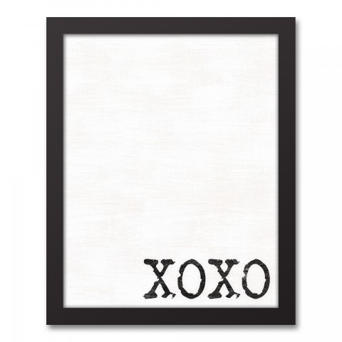 XOXO 11x14 Black Framed Canvas