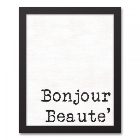 Bonjour Beaute' 11x14 Black Framed Canvas