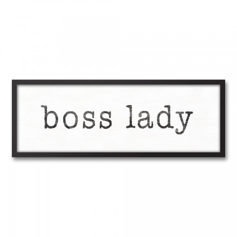 Boss Lady 12x36 Black Framed Canvas