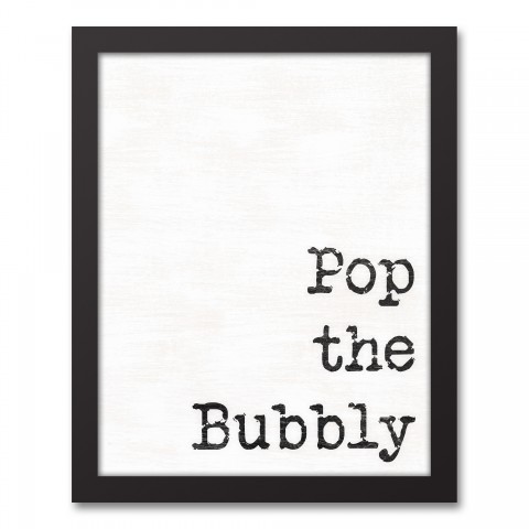 Pop the Bubbly 11x14 Black Framed Canvas