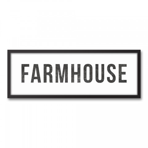 Farmhouse 12x36 Black Framed Canvas