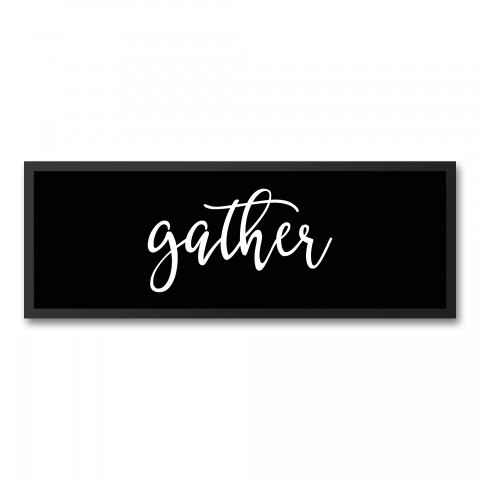 Gather 12x36 Black Framed Canvas