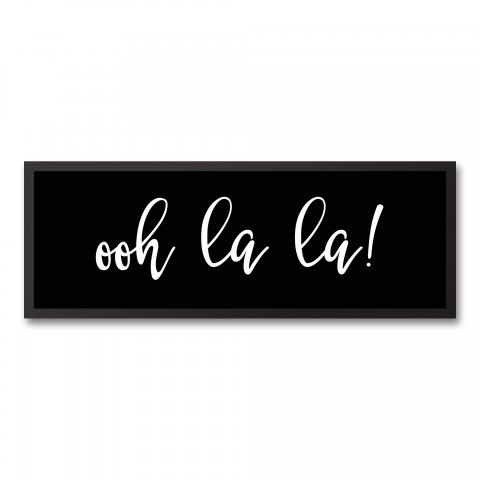 Ooh La La 12x36 Black Framed Canvas