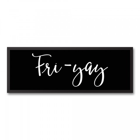 Fri-Yay 12x36 Black Framed Canvas