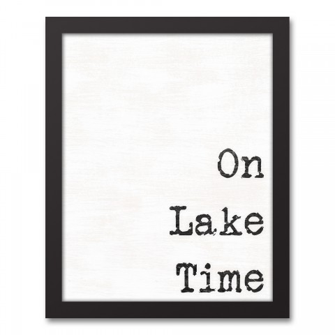 On Lake Time 11x14 Black Framed Canvas