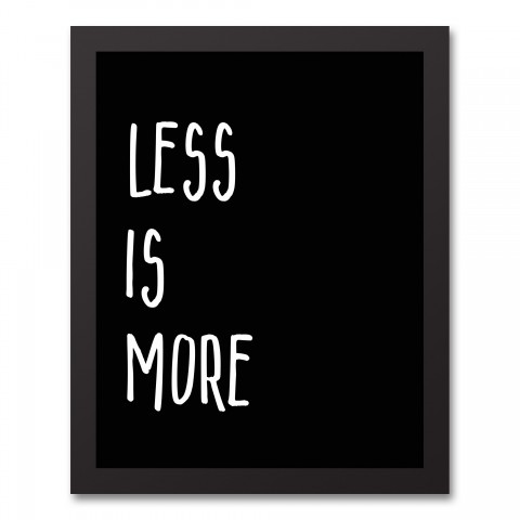 Less is More 11x14 Black Framed Canvas