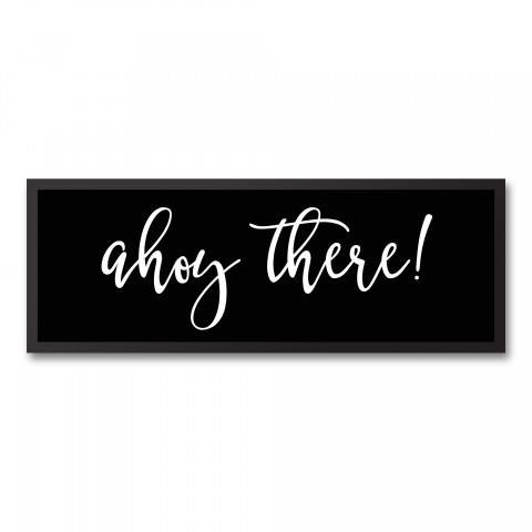 Ahoy There 12x36 Black Framed Canvas