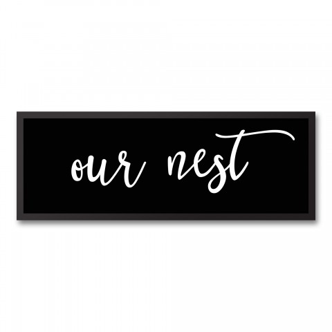 Our Nest 12x36 Black Framed Canvas