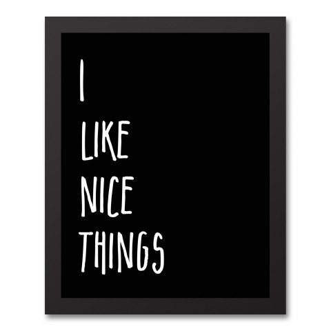 I Like Nice Things 11x14 Black Framed Canvas