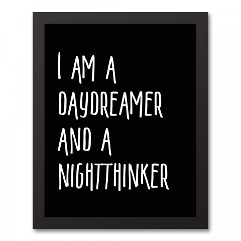 Daydreamer, Night thinker 11x14 Black Framed Canvas