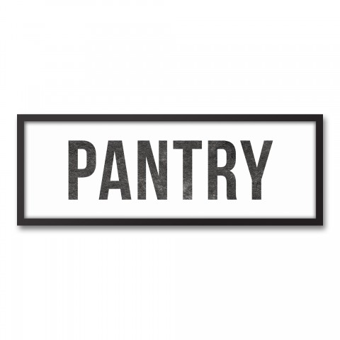 Pantry 12x36 Black Framed Canvas