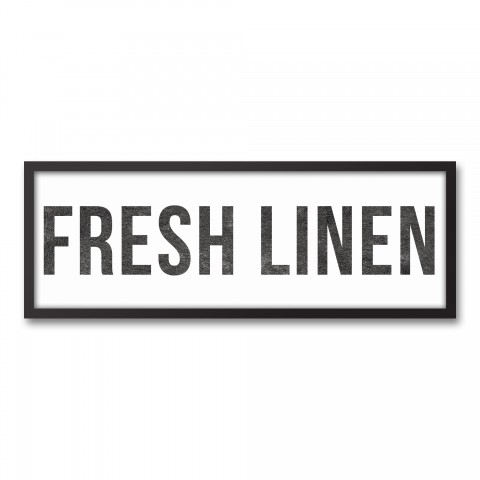 Fresh Linen 12x36 Black Framed Canvas