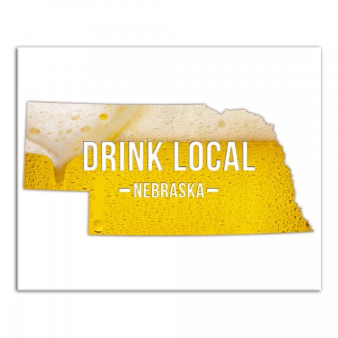 Nebraska Drink Local Beer Wall Art