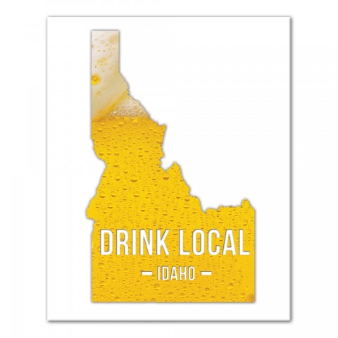 Idaho Drink Local Beer Wall Art