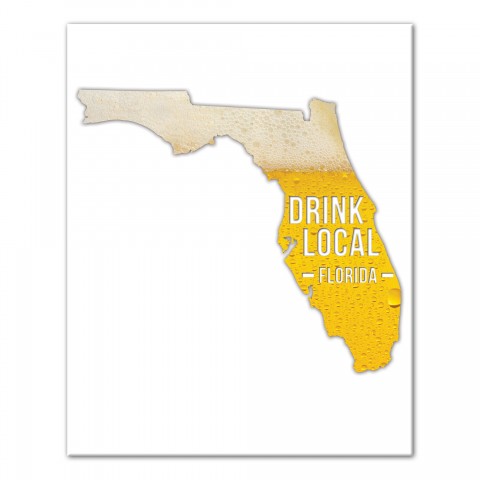 Florida Drink Local Beer Wall Art