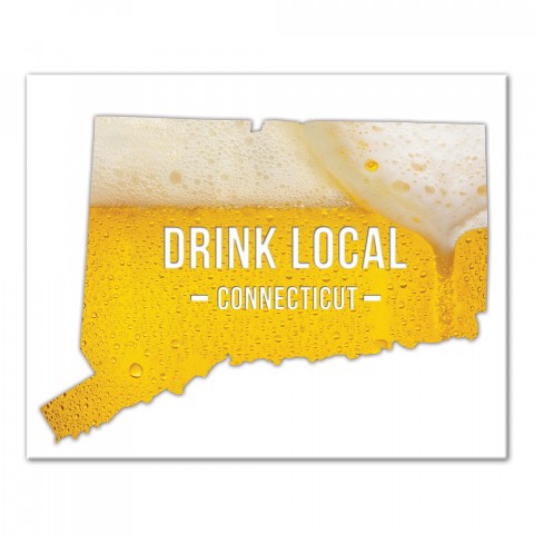 Connecticut Drink Local Beer Wall Art