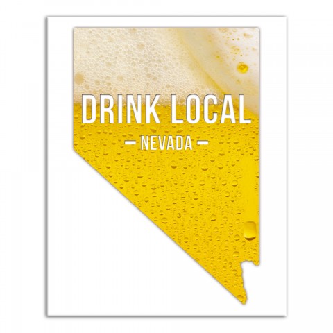 Nevada Drink Local Beer Wall Art