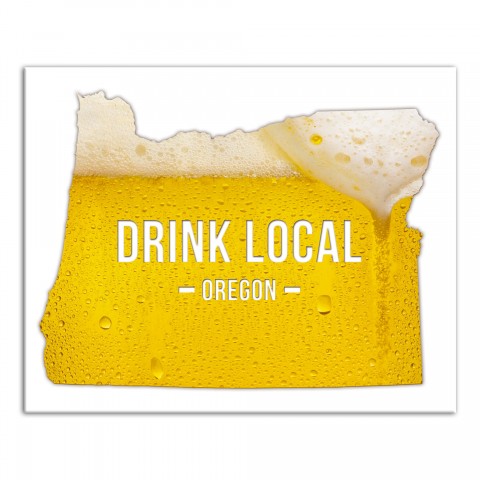 Oregon Drink Local Beer Wall Art