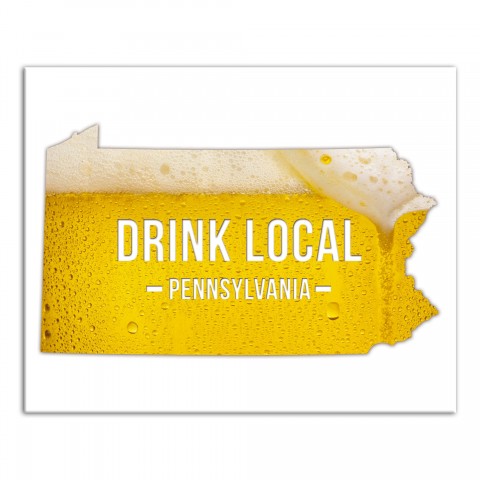 Pennsylvania Drink Local Beer Wall Art
