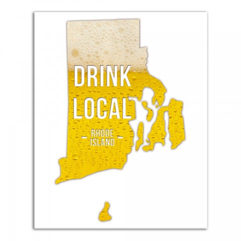 Rhode Island Drink Local Beer Wall Art