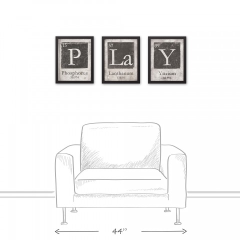 PLaY Elements 11x14 Black Framed Canvas Set