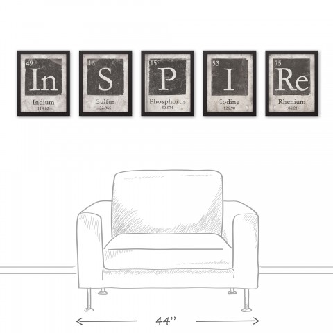 InSPIRe Elements 11x14 Black Framed Canvas Set