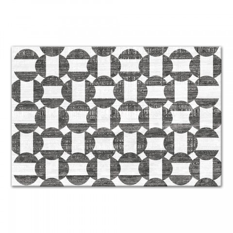 Gray Locking Pattern 48x32 Canvas