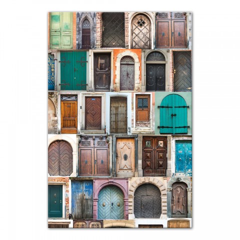 Vintage Door Collage 32x48 Canvas