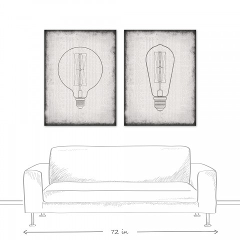 Edison Bulb 30x40 Canvas Set