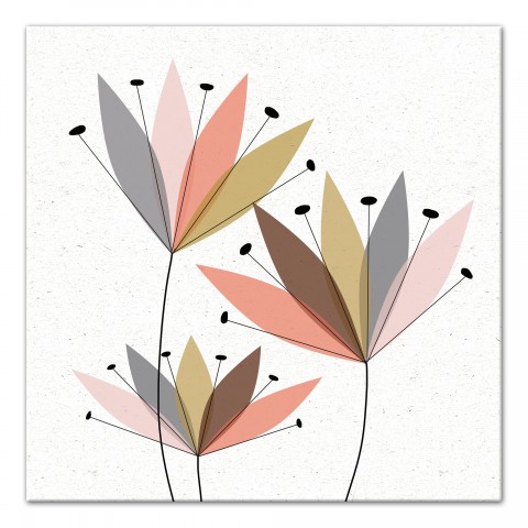 Mod Flowers 20x20 Canvas
