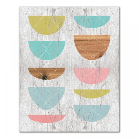 Colorful Mod Bowls 16x20 Canvas