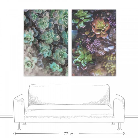 Succulent Patch 32x48 Canvas Set