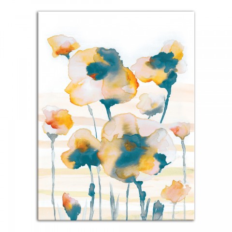 Watercolor Yellow Blooms 30x40 Canvas