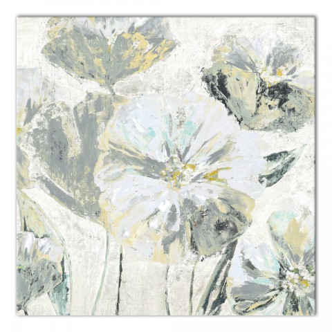 Gray Flower Field 36x36 Canvas