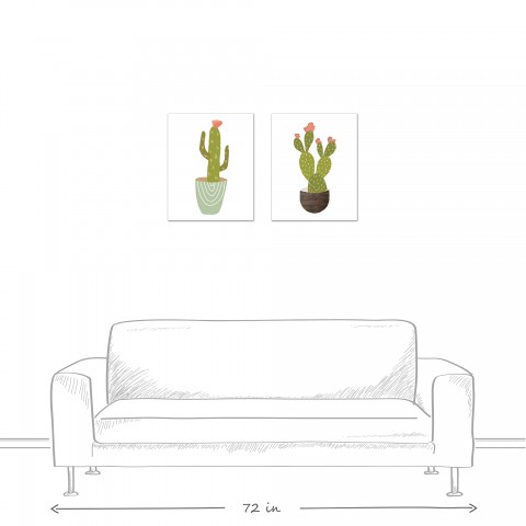 Cacti Friends 16x20 Canvas Set