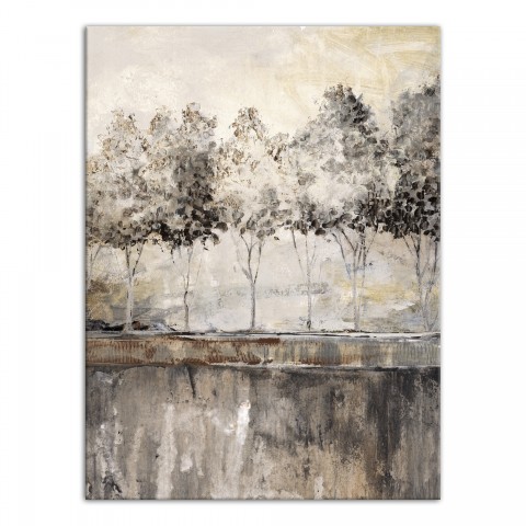 Beige Abstract Forest 30x40 Canvas