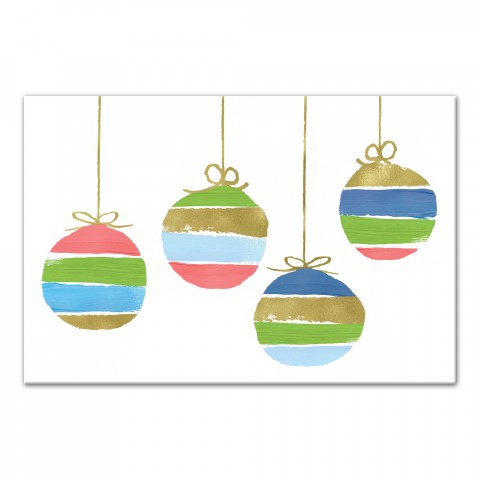Designs Direct Creative Group Paint Stroke Holiday Ornaments Canvas 12x18 Canvas Wall Art