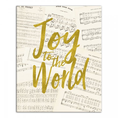 Designs Direct Creative Group Joy to the World Music Sheet Canvas 16x20 Canvas Wall Art